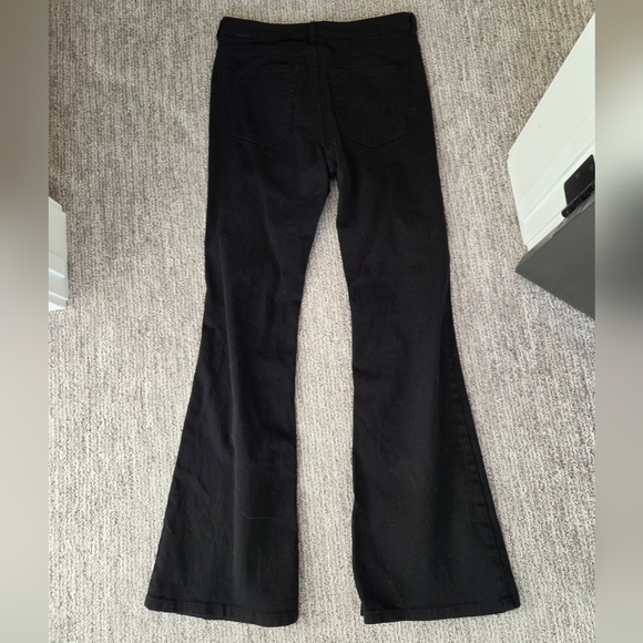 H&M Black Flare Twill Women's Pants - Picture 4 of 4